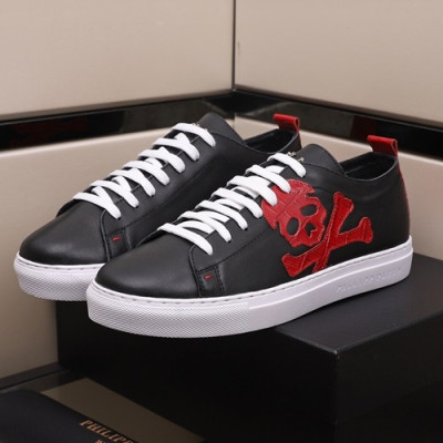 Philipp plein 2020 Mens Leather Sneakers  - 필립플레인 2020 남성용 레더 스니커즈 PPS0206,Size(240 - 270).블랙