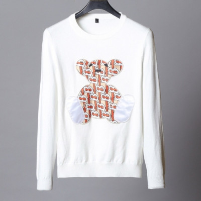 [버버리]Burberry 2020 Mm/Wm Teddy Bear Crew-neck Wool Sweaters - 버버리 2020 남자 테디 베어 크루넥 울 스웨터 Bur02175x.Size(m - 3xl).화이트