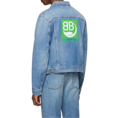 [발렌시아가]Balenciaga 2019 Mens Logo Casual Denim Jackets - 발렌시아가 2019 남성 로고 캐쥬얼 데님 자켓 Bal0544x.Size(s - l).블루