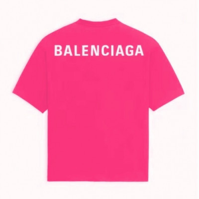 [발렌시아가]Balenciaga 2019 Mm/Wm Logo Cotton Short Sleeved Tshirt - 발렌시아가 2019 남자 로고 오버사이즈 코튼 반팔티 Bal0558x.Size(xs - l).핑크