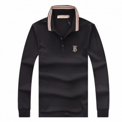 [버버리]Burberry 2020 Mens Logo Casual Cotton Polo Tshirts - 버버리 2020 남성 로고 캐쥬얼 코튼 폴로 맨투맨 Bur02193x.Size(m - 3xl).블랙