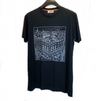 Hermes 2020 Mens Crew-neck Silket Short Sleeved Tshirts - 에르메스 2020 남성 크루넥 실켓 반팔티 Her0397x.Size(m - 2xl).블랙