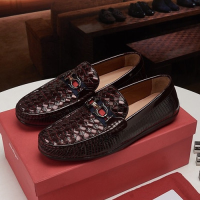 Ferragamo  2020 Mens Leather Loafer - 페라가모 2020 남성용 레더 로퍼 FGMS0309 ,Size(240 - 270).레드브라운