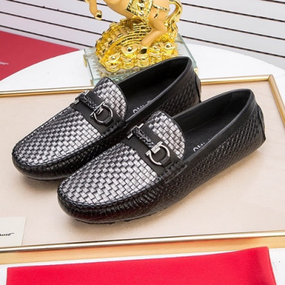 Ferragamo  2020 Mens Leather Loafer - 페라가모 2020 남성용 레더 로퍼 FGMS0321 ,Size(240 - 270).블랙+그레이