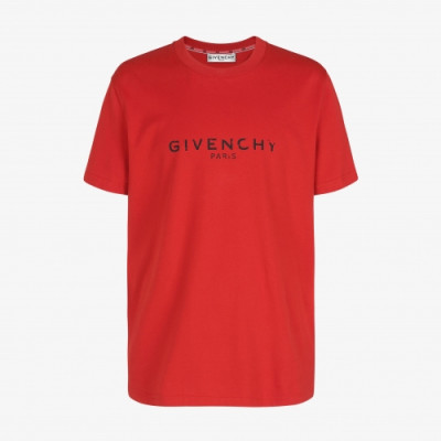 [지방시]Givenchy 2020 Mm/Wm Logo Cotton Crew-neck Short Sleeved Tshirts - 지방시 2020 남성 로고 코튼 크루넥 반팔티 Giv0361x.Size(s - l).레드