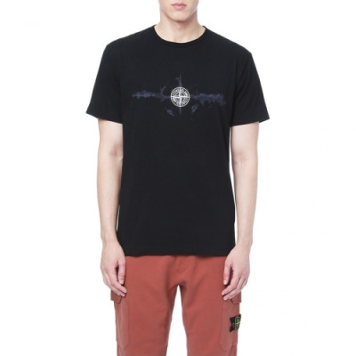 [스톤아일랜드]Stone Island 2020 Mens Logo Cotton Short Sleeved Tshirts - 스톤아일랜드 2020 남성 로고 코튼 반팔티 Sto0117x.Size(m - 2xl).블랙