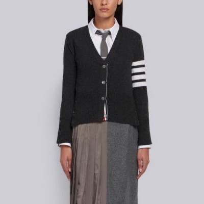 Thom Browne 2020 Womens Strap V-neck Wool Cardigan - 톰브라운 2020 여성 스트랩 브이넥 울 가디건 Thom0616x.Size(s - xl).다크그레이