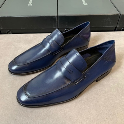 Ermenegildo Zegna  2020 Mens Leather Loafer - 에르메넬질도 제냐 2020 남성용 레더 로퍼 ZEGS0025.Size(245 - 275).블루