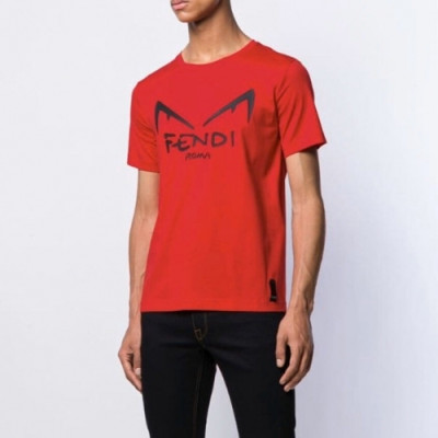 [펜디]Fendi 2020 Mens Logo Casual Eyes Fall Short Sleeved Tshirts - 펜디 2020 남성 로고 캐쥬얼 몬스터 반팔티 Fen0613x.Size(s - 3xl).레드