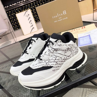 Berluti 2020 Mens Leather Sneakers -  벨루티 2020 남성용 레더 스니커즈 BERTS0072.Size(240 - 270).화이트