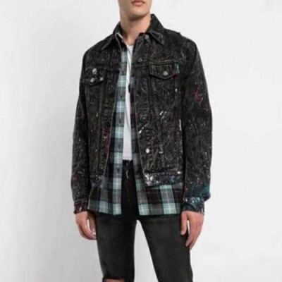 [아미리]Amiri 2020 Mens Casual Denim Jackets - 아미리 2020 남성 캐쥬얼 데님 재킷 Ami0083x.Size(s - l).블랙