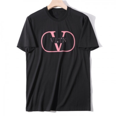 [발렌티노]Valentino 2020 Mens Logo Crew-neck Short Sleeved Tshirts - 발렌티노 2020 남성 로고 크루넥 반팔티 Val0365x.Size(m - 3xl).블랙