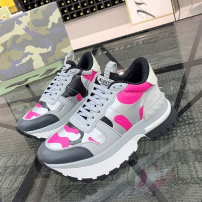 Valentino  2020 Ladies Leather Running Shoes - 발렌티노 2020  여성용 레더 런닝슈즈 VTS0188,Size(225-245),그레이핑크