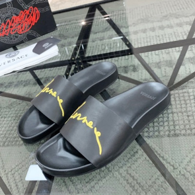 Versace  2020 Mens Leather Slipper  - 베르사체 2020 남성용 레더 슬리퍼 VERS0456,Size(240 - 270).블랙