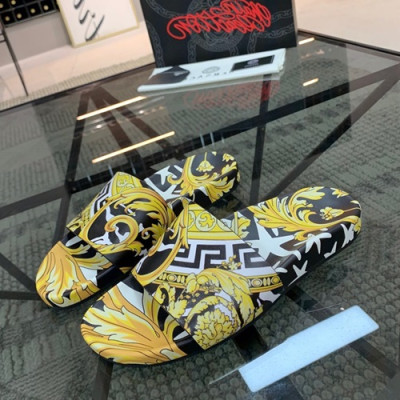 Versace  2020 Mens Leather Slipper  - 베르사체 2020 남성용 레더 슬리퍼 VERS0465,Size(240 - 270).옐로우블랙