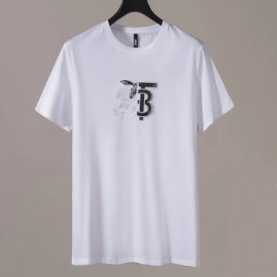 [버버리]Burberry 2020 Mens Logo Silket Crew-neck Short Sleeved Tshirts - 버버리 2020 남성 로고 실켓 크루넥 반팔티 Bur02314x.Size(m - 4xl).화이트