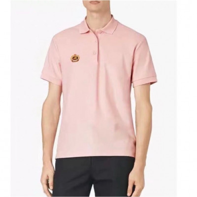 [버버리]Burberry 2020 Mens Logo Cotton Polo Short Sleeved Tshirts - 버버리 2020 남성 로고 코튼 폴로 반팔티 Bur02323x.Size(s - 2xl).핑크