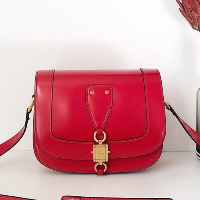 Valentino 2020 Ladies Leather Shoudler Bag,22CM - 발렌티노 2020 여성용 레더 숄더백, VTB0955,22CM,레드