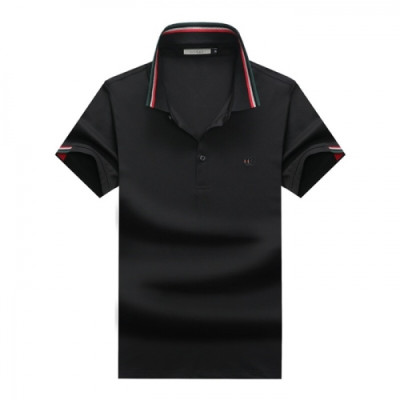 [매장판]Gucci 2020 Mens Logo Cotton Short Sleeved Polo Tshirts - 구찌 2020 남성 로고 코튼 폴로 반팔티 Guc02376x.Size(m - 3xl).블랙