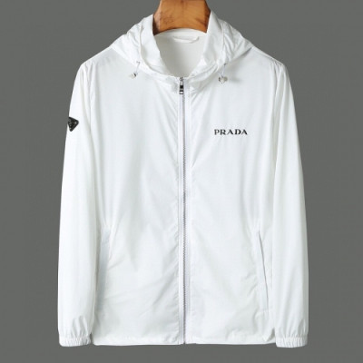 [프라다]Prada 2020 Mens Logo Casual Windproof Jackets - 프라다 2020 남성 로고 캐쥬얼 방풍 자켓 Pra0987x.Size(m - 2xl).화이트