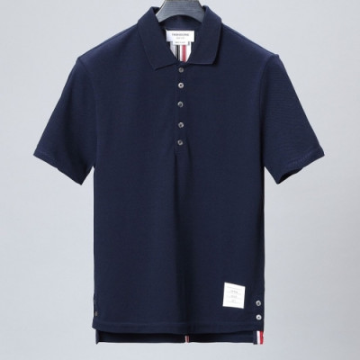 [톰브라운]Thom Browne 2020 Mm/Wm Casual Cotton Short Sleeved Polo Tshirts - 톰브라운 2020 남자 로고 코튼 폴로 반팔티 Tho0659x.Size(s - 2xl).네이비