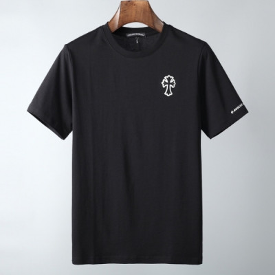 [크롬하츠]Chrome hearts 2020 Mm/Wm Logo Casual Cotton Tshirts - 크롬하츠 2020 남자 로고 캐쥬얼 코튼 반팔티 Chr0151x.Size(s - 2xl).블랙