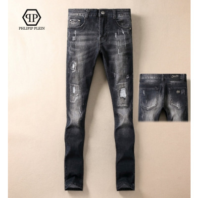 [필립플레인]Philipp Plein 2020 Mens Logo Casual Denim Jeans - 필립플레인 2020 남성 로고 캐쥬얼 데님 청바지 Phi0106x.Size(29 - 38).블랙