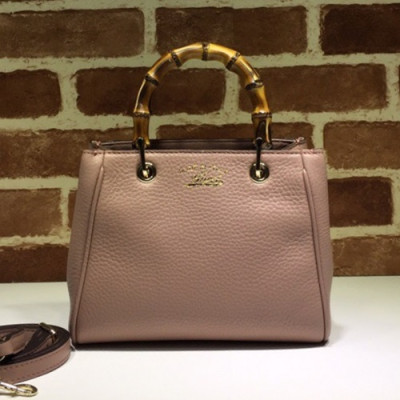 Gucci 2020 Bamboo Handle Tote Shoulder Bag,20.5CM - 구찌 2020 뱀부 핸들 토트 숄더백 368823,GUB0986 ,20.5cm,핑크