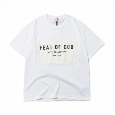 [피어오브갓]Fear of god 2020 Mm/Wm Oversize Minimal Cotton Short Sleeved Tshirts - 피어오브갓 2020 남자 미니멀 오버사이즈 코튼 반팔티 Fea0101x.Size(s - xl).화이트