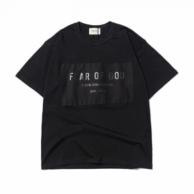 [피어오브갓]Fear of god 2020 Mm/Wm Oversize Minimal Cotton Short Sleeved Tshirts - 피어오브갓 2020 남자 미니멀 오버사이즈 코튼 반팔티 Fea0103x.Size(s - xl).블랙