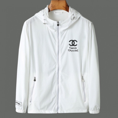 [샤넬]Chanel 2020 Mens Logo Casual Windproof Jackets - 샤넬 2020 남성 로고 캐쥬얼 방풍 자켓 Cnl0567x.Size(m - 2xl).화이트