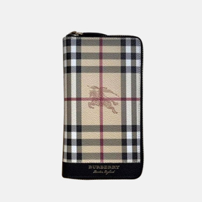 Burberry 2020 Leather Zip Round Wallet - 버버리 2020 남성용 레더 지퍼 라운드 장지갑 BURW0106.Size(19CM).베이지