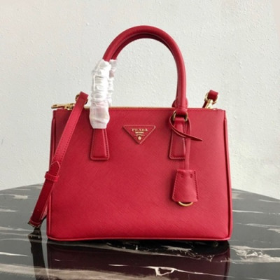 Prada 2020 Leather Tote Shoulder Bag,28cm - 프라다 2020 여성용 레더 토트 숄더백 ,1BA863-1,28cm,레드