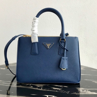 Prada 2020 Leather Tote Shoulder Bag,28cm - 프라다 2020 여성용 레더 토트 숄더백 ,1BA863-3,28cm,블루