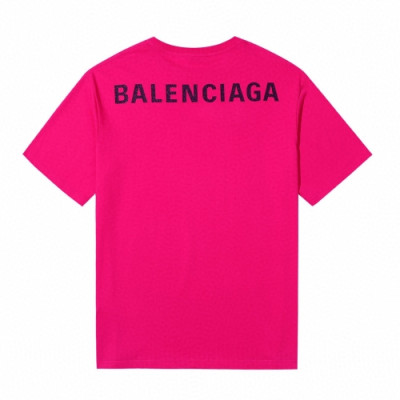 [발렌시아가]Balenciaga 2019 Mm/Wm Logo Cotton Short Sleeved Tshirt - 발렌시아가 2019 남자 로고 오버사이즈 코튼 반팔티 Bal0578x.Size(xs - m).핑크