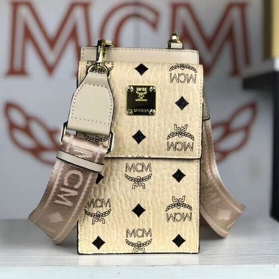 MCM 2020 Visetos Phone Shoulder Bag ,19cm - 엠씨엠 2020 비세토스 여성용 폰 숄더백  MCMB0438,19cm,베이지