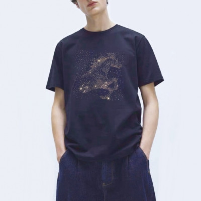 Hermes 2020 Mens Crew-neck Silket Short Sleeved Tshirts - 에르메스 2020 남성 크루넥 실켓 반팔티 Her0410x.Size(m - 2xl).네이비