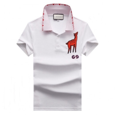 [매장판]Gucci 2020 Mens Logo Cotton Polo Short Sleeved Tshirts - 구찌 2020 남성 로고 폴로 코튼 반팔티 Guc02427x.Size(m - 3xl).화이트