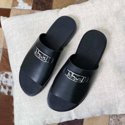 Hermes 2020 Mens Leather Slipper -  에르메스 2020 남성용 레더 슬리퍼 HERS0316,Size(240 - 270).블랙