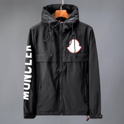 [몽클레어]Moncler 2020 Mens Logo Casual Windproof Jackets - 몽클레어 2020 남성 로고 캐쥬얼 방풍 자켓 Moc01584x.Size(m - 2xl).블랙