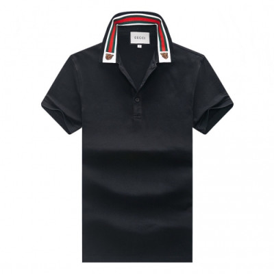 [매장판]Gucci 2020 Mens Logo Cotton Polo Short Sleeved Tshirts - 구찌 2020 남성 로고 폴로 코튼 반팔티 Guc02439x.Size(m - 3xl).블랙