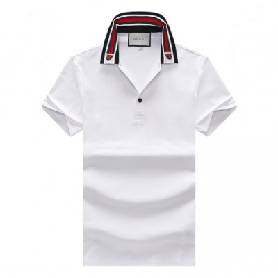 [매장판]Gucci 2020 Mens Logo Cotton Polo Short Sleeved Tshirts - 구찌 2020 남성 로고 폴로 코튼 반팔티 Guc02440x.Size(m - 3xl).화이트