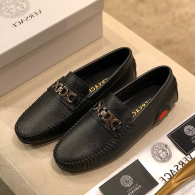 Versace  2020 Mens Leather Loafer - 베르사체 2020 남성용 레더 로퍼 VERS0485,Size(240 - 280).블랙