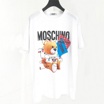 [모스키노]Moschino 2020 Mm/Wm Logo Cotton Short Sleeved Tshirts - 모스키노 2020 남자 로고 코튼 반팔티 Mos0085x.Size(m - 2xl).화이트