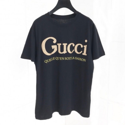 [매장판]Gucci 2020 Mm/Wm Logo Cotton Short Sleeved Tshirts - 구찌 2020 남자 로고 코튼 반팔티 Guc02454x.Size(s - 2xl).블랙