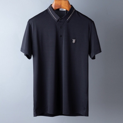 [버버리]Burberry 2020 Mens Logo Silket Polo Short Sleeved Tshirts - 버버리 2020 남성 로고 실켓 폴로 반팔티 Bur02462x.Size(m - 3xl).블랙