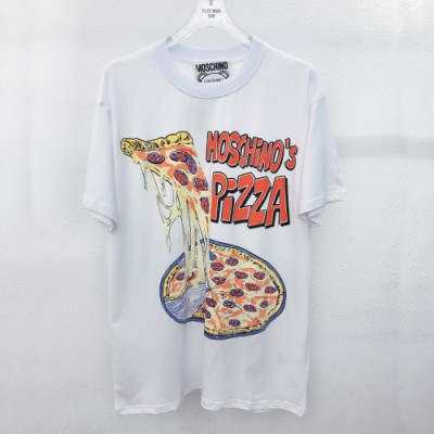 [모스키노]Moschino 2020 Mm/Wm Logo Cotton Short Sleeved Tshirts - 모스키노 2020 남자 로고 코튼 반팔티 Mos0086x.Size(s - l).화이트