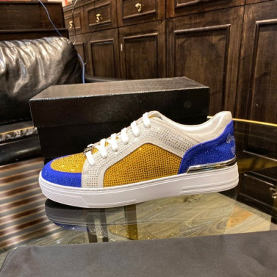 Philipp plein 2020 Mens Suede & Cubic Sneakers  - 필립플레인 2020 남성용 스웨이드 & 큐빅 스니커즈 PPS0230,Size(240 - 270).옐로우블루