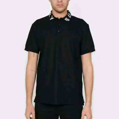 [버버리]Burberry 2020 Mens Logo Cotton Short Sleeved Polo Tshirts - 버버리 2020 남성 로고 코튼 폴로 반팔티 Bur02470x.Size(m - 2xl).블랙