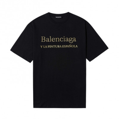 [발렌시아가]Balenciaga 2020 Mm/Wm Logo Cotton Short Sleeved Tshirt - 발렌시아가 2020 남자 로고 오버사이즈 코튼 반팔티 Bal0587x.Size(xs - m).블랙